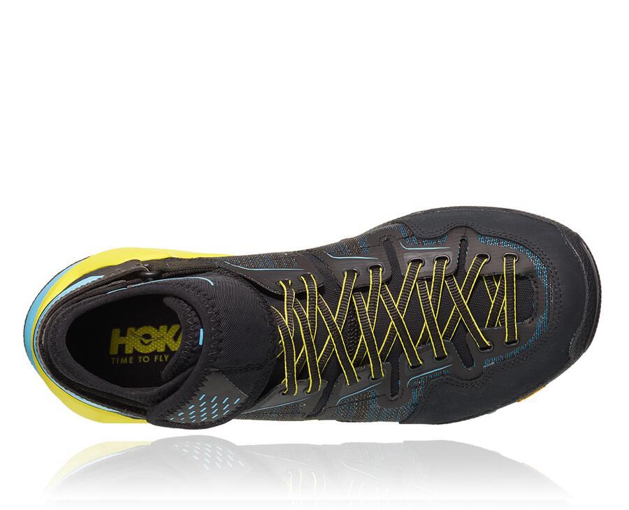 Tenis Hoka One One Trail Hombre Negros/Azules - Arkali - VIMK64190